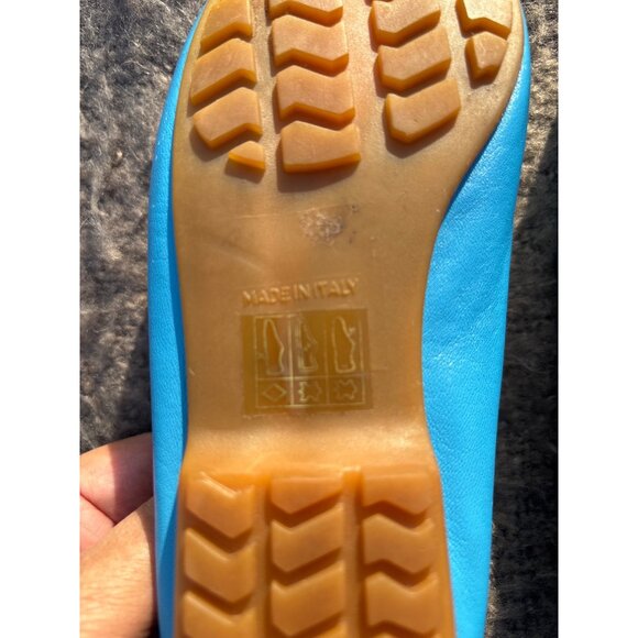 Schettino Calzature Hand Made Blue Leather Slip-On Loafers Sz 36 Made In Italy - Picture 6 of 10